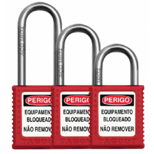 Cadeado Plástico - Haste de Aço Inox