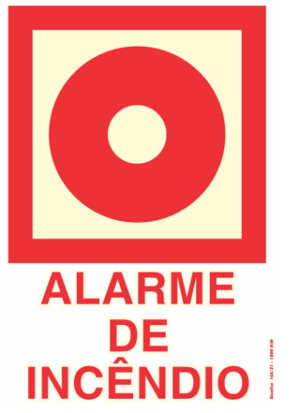 Placa-Alarme de incêndio