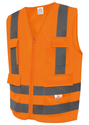 Colete Refletivo 4 Bolsos Laranja Steelflex
