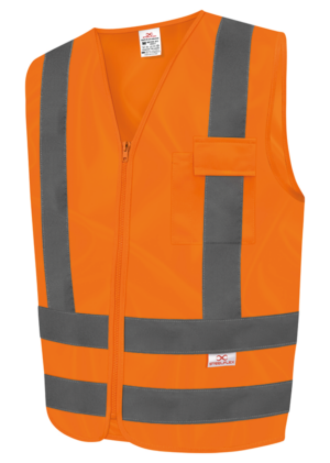 Colete Refletivo 1 Bolso Laranja STEELFLEX