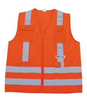 Colete Refletivo 4 Bolsos Laranja